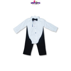 ENSEMBLE BEBE  - PANTALON BRETELLES (BLANC)