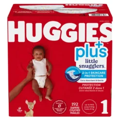 Huggies Taille 1 (0–6 kg) – pack géant 192 couches