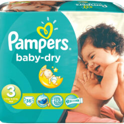 Pampers Baby Dry Taille 3 (4–9 kg) – 30 couches