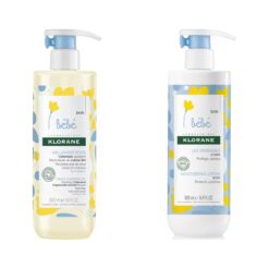 Duo bain Klorane Bébé – gel lavant doux et lait hydratant