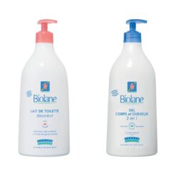 Duo toilette Biolane – lait de toilette et shampoing doux