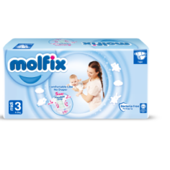 Molfix Couches Taille 3 (4–9 kg) – 64 couches