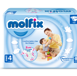 Couches Molfix Taille 4 (N°4, Maxi) – paquet de 62