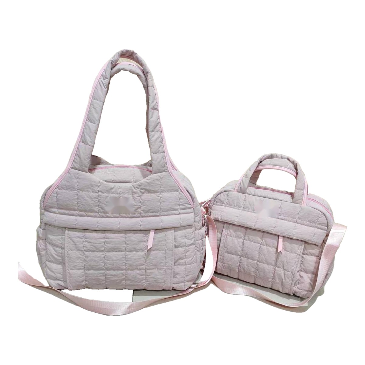 quilt-rose Set de 2 sacs à langer matelassés (grand + petit)
