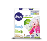 Couches Sleepy Natural Taille 5 (N°5, Junior, 11 à 18 kg) – paquet de 48